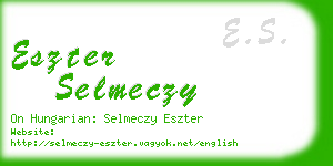 eszter selmeczy business card